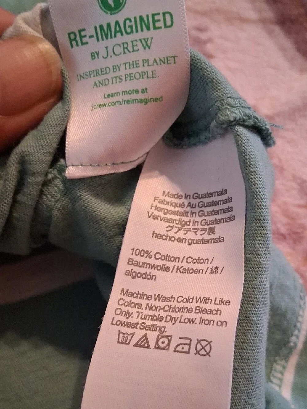 J. Crew Mint Green & White Striped Long-Sleeve Crewneck